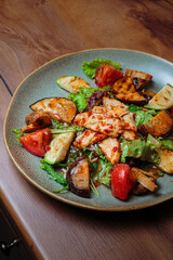 Fresh and delicious salad with dressing