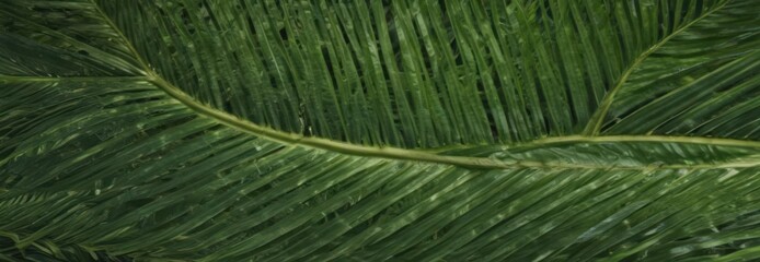 Fototapeta premium Intricate veins, vibrant green palm leaf texture, tropical detail , design, vibrant, bright