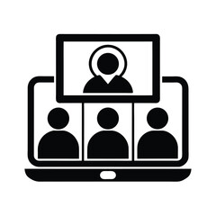 Online Webinar Remote Learning Vector Icon