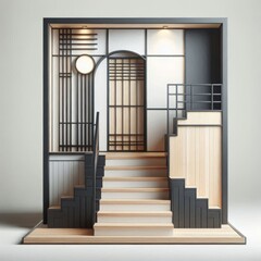 Modern minimalist interior design plan