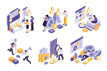 Fototapeta premium QA Isometric Original Set
