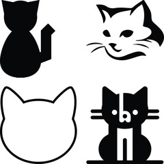 Cat icon bundle simple icon. Vector ICON all icon Viktor