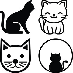 Cat icon bundle simple icon. Vector ICON all icon Viktor