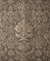 Obraz premium Muted damask floral wallpaper, intricate ornate vintage design, decoration, flower