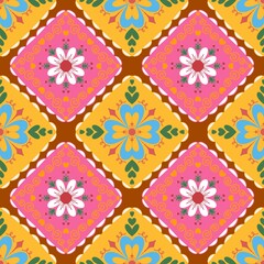 Fabric pattern, yellow, pink