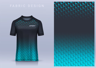 Fabric textile design for Sport t-shirt, Soccer jersey mockup for football club. uniform front view.	
