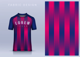 Fabric textile design for Sport t-shirt, Soccer jersey mockup for football club. uniform front view.	