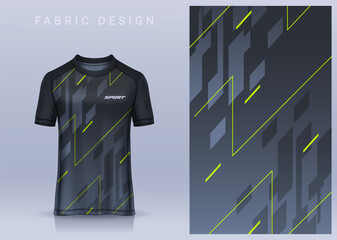 Fabric textile design for Sport t-shirt, Soccer jersey mockup for football club. uniform front view.	