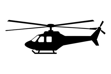 helicopter silhouette vector illustration