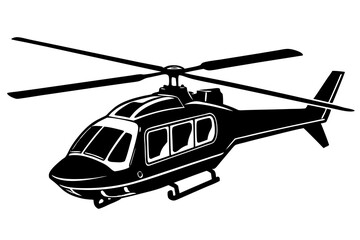 helicopter silhouette vector illustration