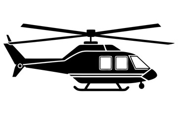 helicopter silhouette vector illustration