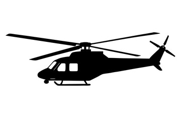 helicopter silhouette vector illustration