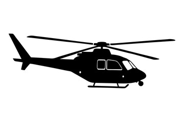 helicopter silhouette vector illustration