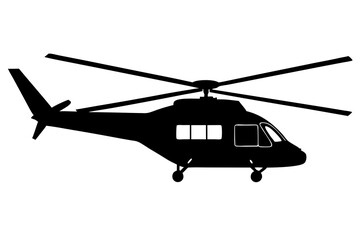 helicopter silhouette vector illustration