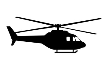 helicopter silhouette vector illustration