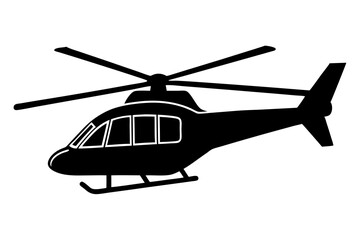 helicopter silhouette vector illustration