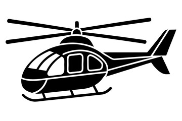 helicopter silhouette vector illustration