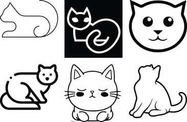 Cat icon bundle simple icon. Vector ICON all icon Viktor