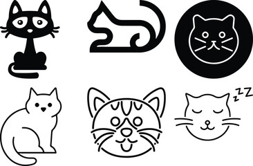 Cat icon bundle simple icon. Vector ICON all icon Viktor