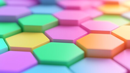 Colorful Interlocking Hexagon Pattern