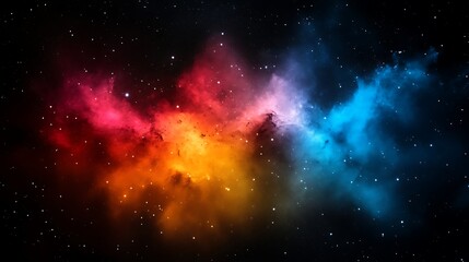 Colorful Nebula in Deep Space