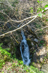 The scenic view of Ornaz waterfalls in Ornaz Valley, Denizli, Turkey