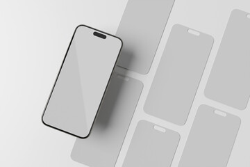 phone social media feed display mockup 