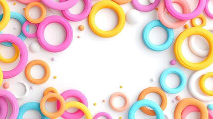 Colorful Overlapping Circles Abstract Background