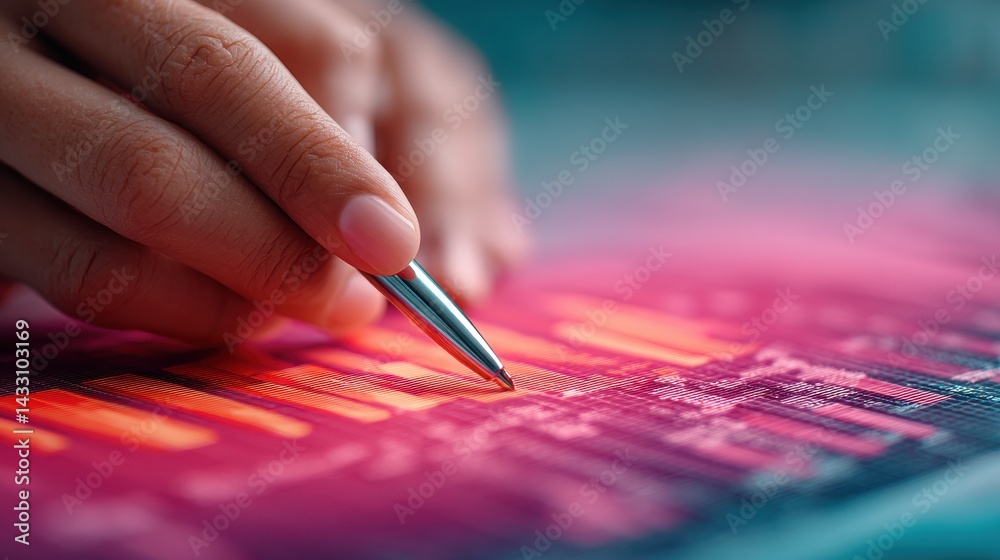 Poster Neurotech Analytics Vibrant Data Visualization with Precision Stylus - Emerging AI-Driven Performance Metrics for Digital Transformation and Strategic Insights