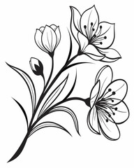 This design features clean outlines, soft curves, and a modern aesthetic, making it ideal for tattoos, logos, stationery, fabric prints, or digital design. 