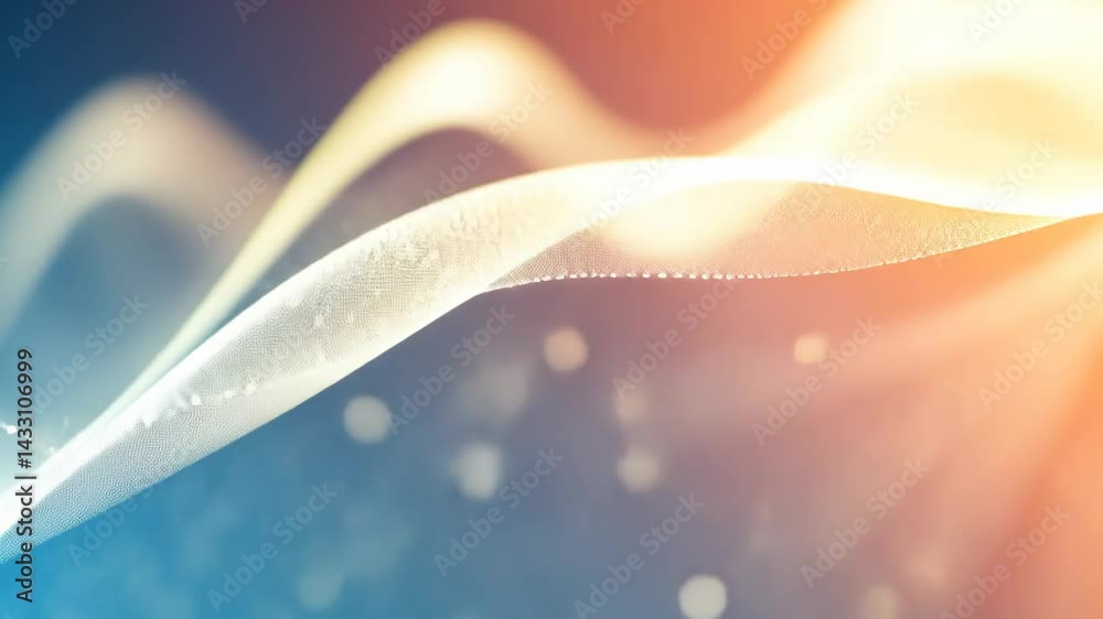 Aufkleber mesmerizing waves of colorful light dance across a calm background during an artistic digital displa
