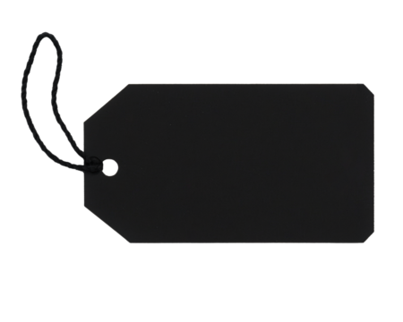 price tag, blank paper tags on transparent background