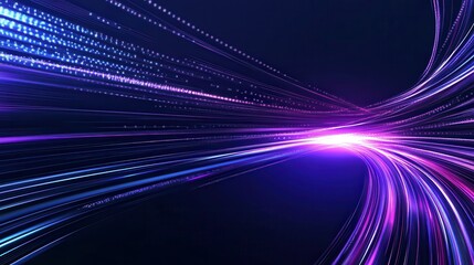 Dynamic data streams illuminate a digital pathway.