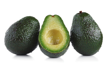 avocado isolated on white