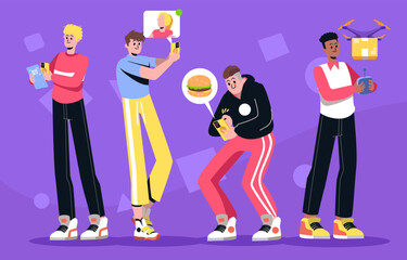 Innovative Digital Transaction and Chat Communication Technology Concept

