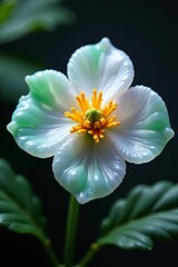 Fototapeta premium Beautiful crystal jade agate flower with delicate patterns, perfect for jewelry design, delicate, design