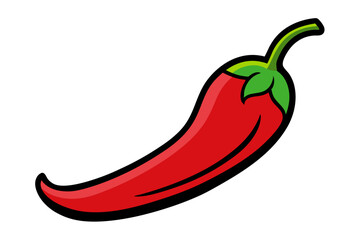 red hot chili pepper vector illustration 