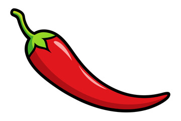 red hot chili pepper vector illustration 