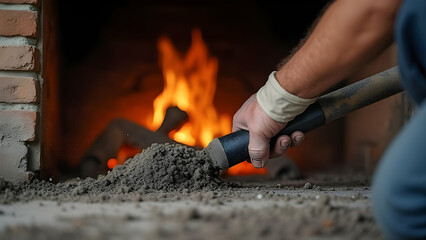 Cleaning Ashes Out of a Brick Fireplace