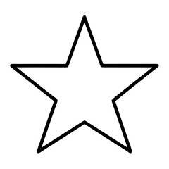 Outline star icon in a simple minimalist design