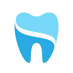 Stylized Blue Tooth Logo Design