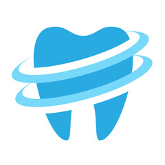 Stylized Blue Tooth Logo Design