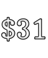 Obraz premium dollar sign on a white background $31