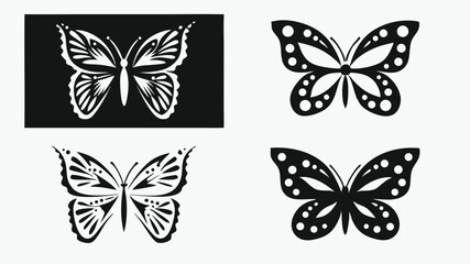 Fototapeta premium set of vector butterflies