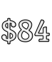 dollar sign icon $84