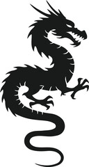 Dragon silhouette Illustration Vector