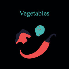 Appetizing fruit, vegetables and berries collection.