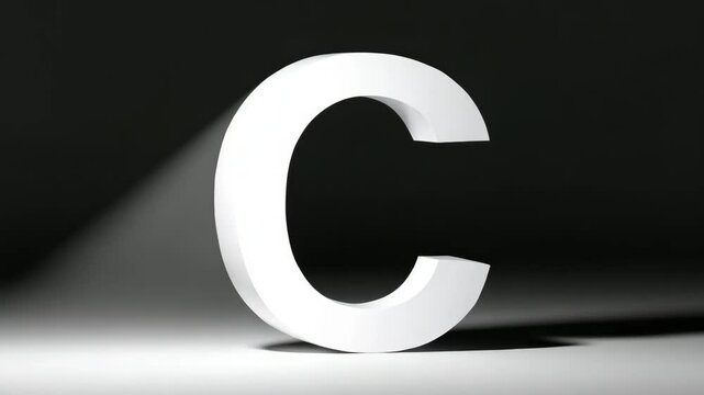 Retro style letter C emblem with graffiti and colorful design on white background