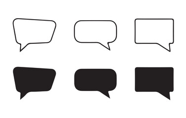 Fototapeta premium Black Speech bubble icon set. Chat message signs. Talk bubble icon collection. Vector illustration eps 10