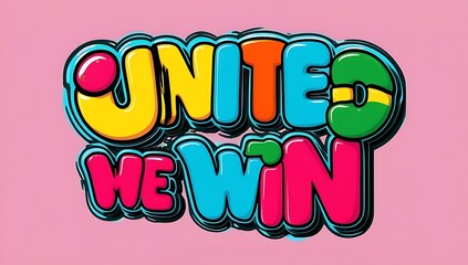 Colorful slogan graphic design